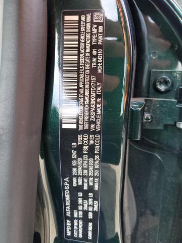 ZASPAKBNXM7D17157 - 2021 ALFA ROMEO STELVIO TI Կանաչ լուսանկար 12