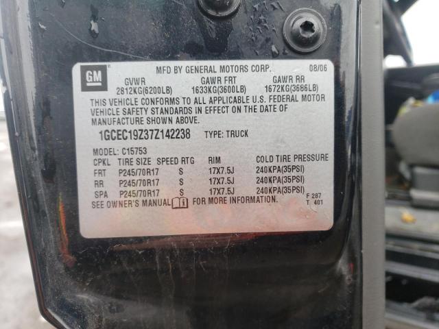 1GCEC19Z37Z142238 - 2007 CHEVROLET SILVERADO C1500 CLASSIC BLACK photo 13