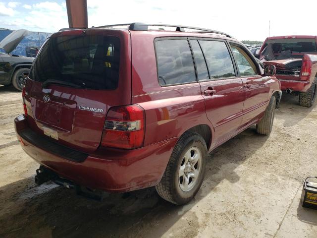 JTEGD21A040084148 - 2004 TOYOTA HIGHLANDER BURGUNDY photo 4