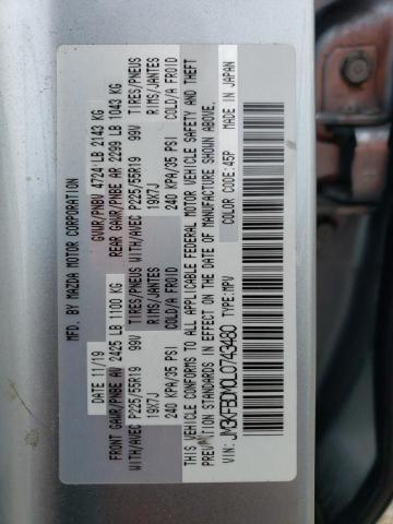 JM3KFBDM0L0743480 - 2020 MAZDA CX-5 GRAND TOURING SILVER photo 13