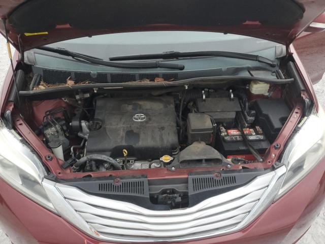 5TDYK3DC9FS545980 - 2015 TOYOTA SIENNA XLE BURGUNDY photo 11