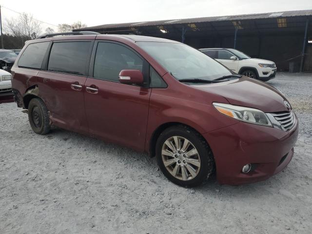 5TDYK3DC9FS545980 - 2015 TOYOTA SIENNA XLE BURGUNDY photo 4