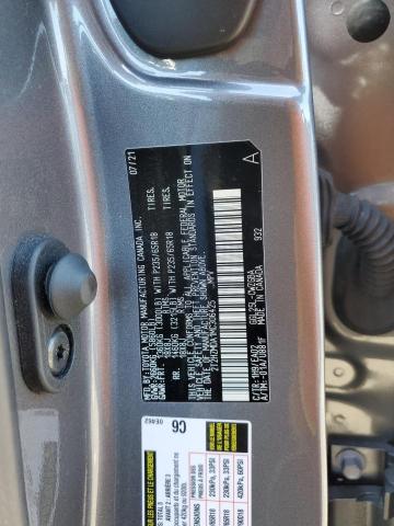 2T2HZMDA1MC306425 - 2021 LEXUS RX 350 GRAY photo 12