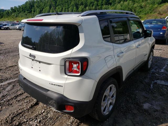 ZACCJBDB0HPG43164 - 2017 JEEP RENEGADE LIMITED WHITE photo 4