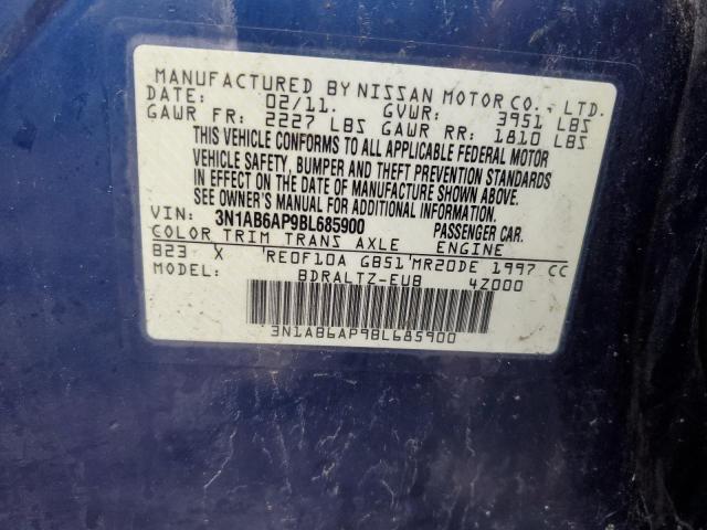 3N1AB6AP9BL685900 - 2011 NISSAN SENTRA 2.0 BLUE photo 12