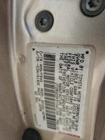 JT2BG22K5Y0401398 - 2000 TOYOTA CAMRY CE BEIGE photo 12