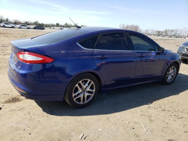 3FA6P0H73GR253157 - 2016 FORD FUSION SE BLUE photo 3