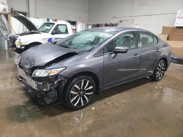 19XFB2F92EE002241 - 2014 HONDA CIVIC EXL GRAY photo 1