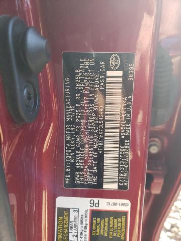 4T1BF1FK7GU543480 - 2016 TOYOTA CAMRY LE RED photo 13