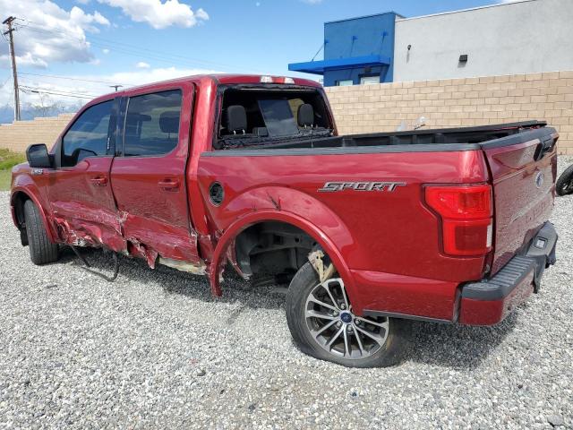 1FTEW1CP6KKC14081 - 2019 FORD F150 SUPERCREW RED photo 2