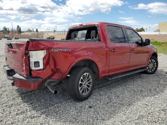 1FTEW1CP6KKC14081 - 2019 FORD F150 SUPERCREW RED photo 3