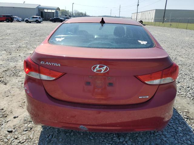 KMHDH4AE5BU148471 - 2011 HYUNDAI ELANTRA GLS RED photo 6