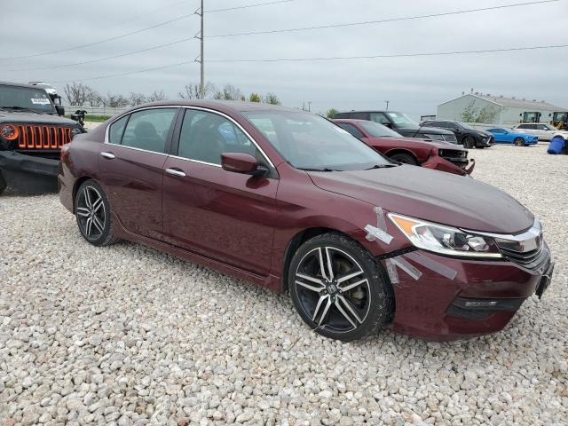 1HGCR2F56GA110784 - 2016 HONDA ACCORD SPORT MAROON photo 4