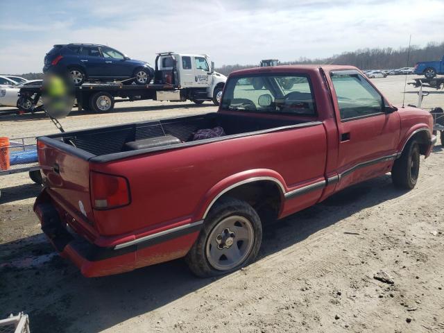 1GCCS14X7TK129172 - 1996 CHEVROLET S TRUCK S10 RED photo 3