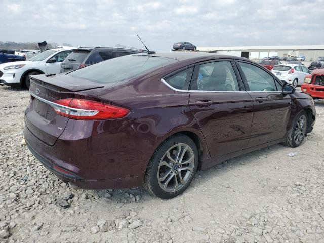 3FA6P0H73HR194256 - 2017 FORD FUSION SE MAROON photo 3