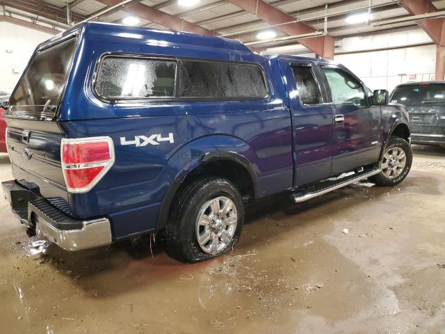 1FTFX1ET5BFC26615 - 2011 FORD F150 SUPER CAB BLUE photo 3