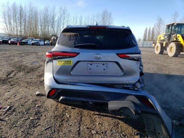 5TDHZRBH5LS019905 - 2020 TOYOTA HIGHLANDER XLE BLUE photo 6