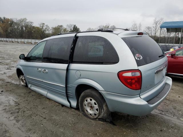 2C4GP54L82R676331 - 2002 CHRYSLER TOWN & COU LXI BLUE photo 2