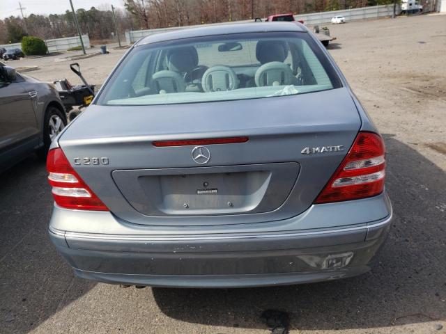 WDBRF92H17F913174 - 2007 MERCEDES-BENZ C 280 4MATIC BLUE photo 6