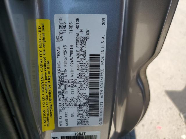 5TFTU4GN1FX085621 - 2015 TOYOTA TACOMA PRERUNNER ACCESS CAB SILVER photo 12