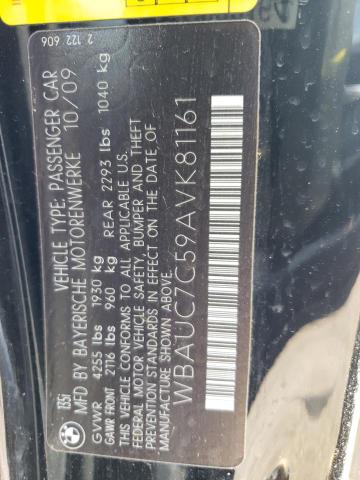 WBAUC7C59AVK81161 - 2010 BMW 135 I BLACK photo 13