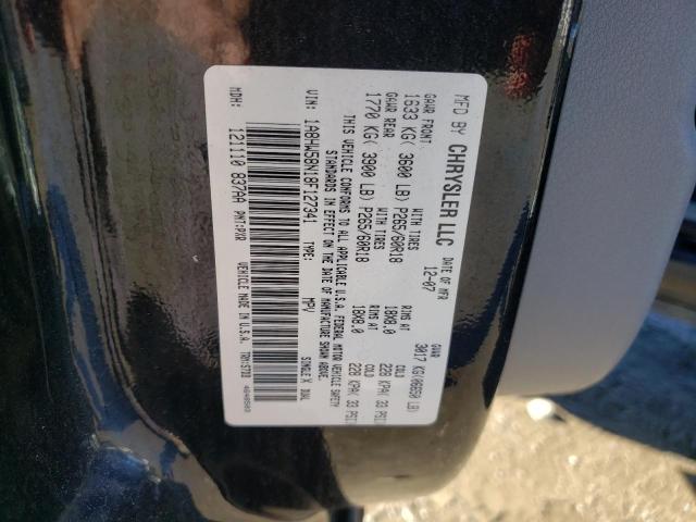 1A8HW58N18F127341 - 2008 CHRYSLER ASPEN LIMITED შავი ფოტო 13