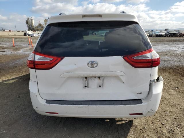 5TDKK3DCXFS629893 - 2015 TOYOTA SIENNA LE WHITE photo 6