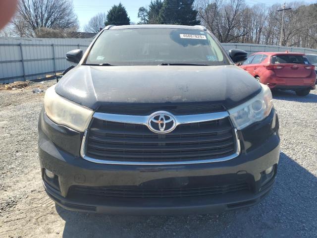5TDJKRFH3ES044451 - 2014 TOYOTA HIGHLANDER XLE BLACK photo 5