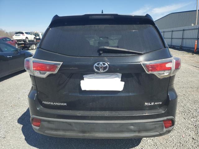 5TDJKRFH3ES044451 - 2014 TOYOTA HIGHLANDER XLE BLACK photo 6