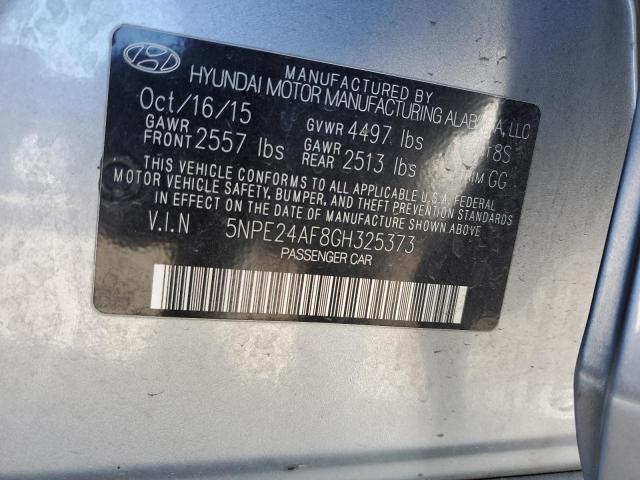 5NPE24AF8GH325373 - 2016 HYUNDAI SONATA SE SILVER photo 12