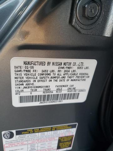 JNKBY01E86M201883 - 2006 INFINITI M45 BASE SILVER photo 12