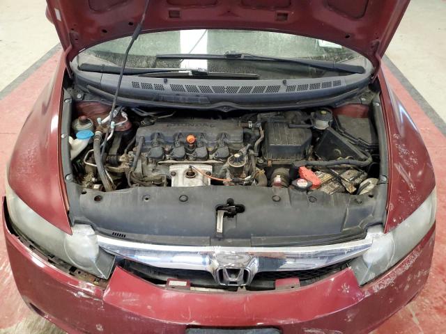 2HGFA1F52AH513071 - 2010 HONDA CIVIC LX BURGUNDY photo 11