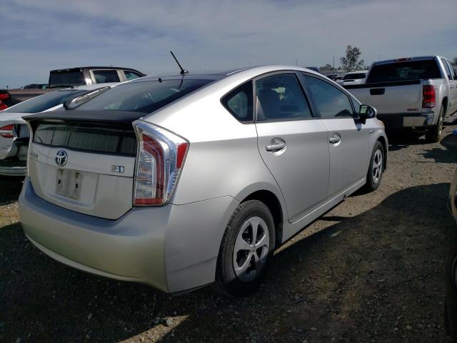 JTDKN3DU5D5628489 - 2013 TOYOTA PRIUS SILVER photo 3