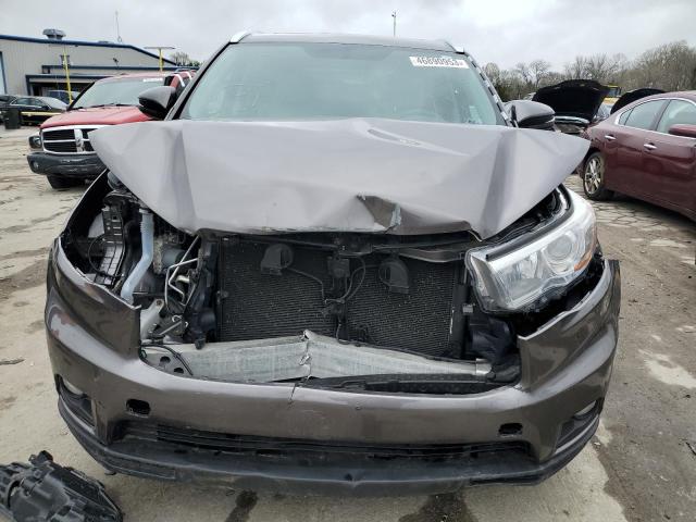 5TDJKRFH0GS324413 - 2016 TOYOTA HIGHLANDER XLE GRAY photo 5