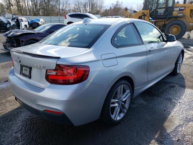 WBA1F7C58FVX96251 - 2015 BMW 228 XI SILVER photo 3