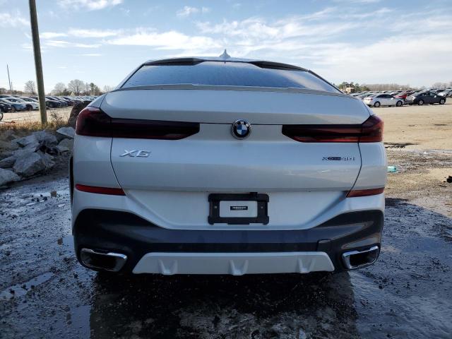 5UXCY6C03P9R95169 - 2023 BMW X6 XDRIVE40I WHITE photo 6