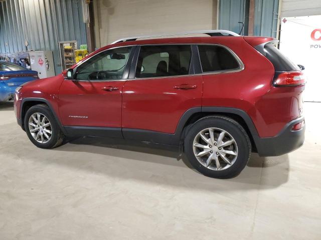 1C4PJMDB2HD224647 - 2017 JEEP CHEROKEE LIMITED RED photo 2