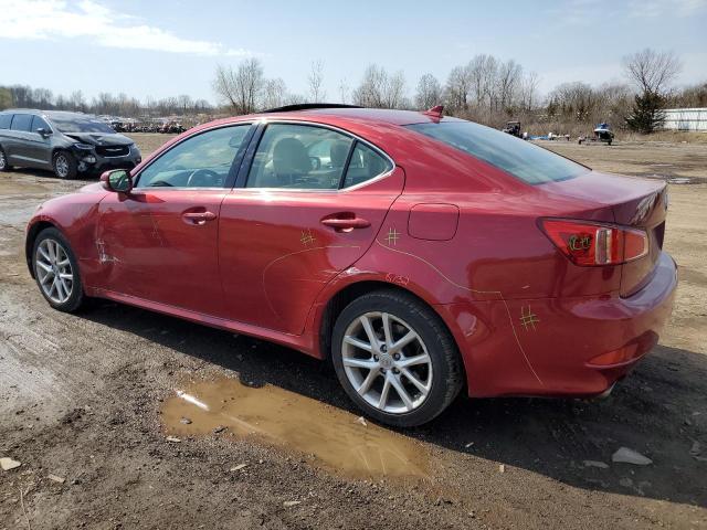 JTHCF5C25C5055846 - 2012 LEXUS IS 250 RED photo 2