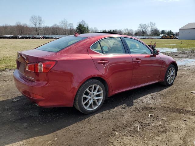 JTHCF5C25C5055846 - 2012 LEXUS IS 250 RED photo 3