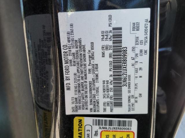 3LN6L2LUXER809083 - 2014 LINCOLN MKZ HYBRID BLACK photo 13