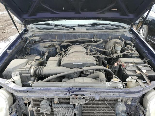 5TBRT34171S149614 - 2001 TOYOTA TUNDRA ACCESS CAB Կապույտ լուսանկար 11