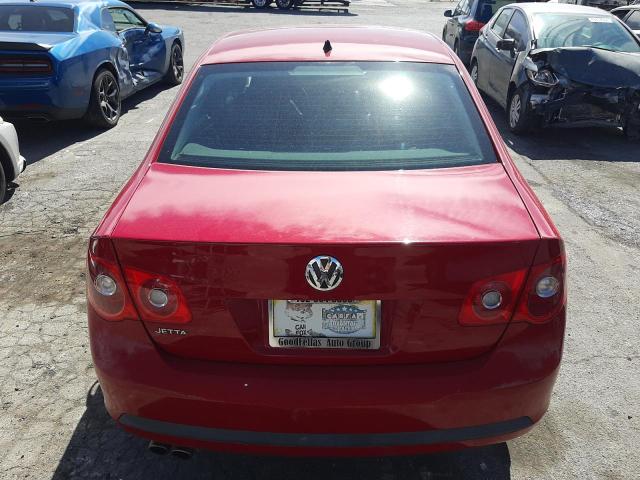 3VWGF71K37M137668 - 2007 VOLKSWAGEN JETTA RED photo 6