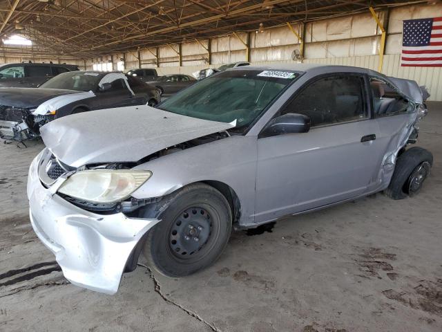 1HGEM22125L058355 - 2005 HONDA CIVIC DX VP ვერცხლისფერი ფოტო 1