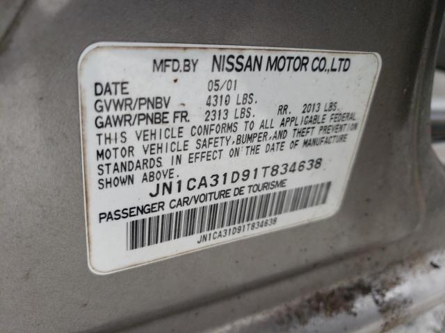 JN1CA31D91T834638 - 2001 NISSAN MAXIMA GXE BROWN photo 12