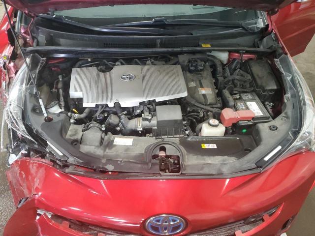 JTDKARFU1H3538074 - 2017 TOYOTA PRIUS RED photo 11