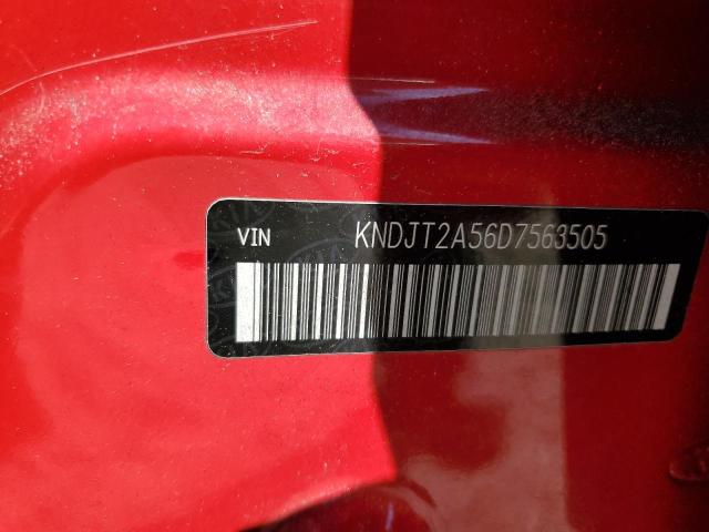 KNDJT2A56D7563505 - 2013 KIA SOUL RED photo 12