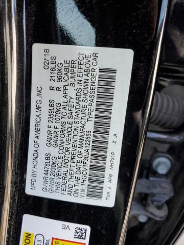 1HGCV1F30JA122666 - 2018 HONDA ACCORD SPORT BLACK photo 12