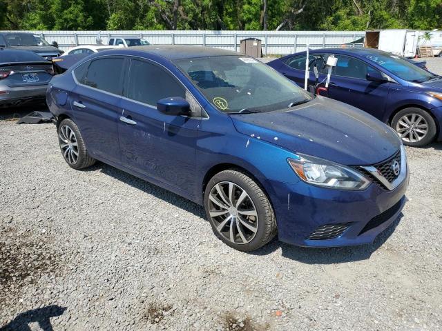 3N1AB7AP0HY382229 - 2017 NISSAN SENTRA S BLUE photo 4