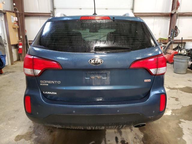 5XYKTDA71EG457503 - 2014 KIA SORENTO LX BLUE photo 6