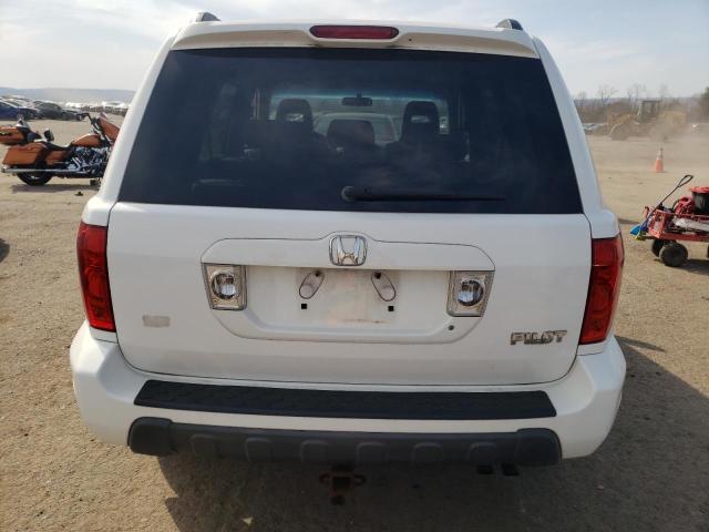 2HKYF187X4H531823 - 2004 HONDA PILOT EXL WHITE photo 6